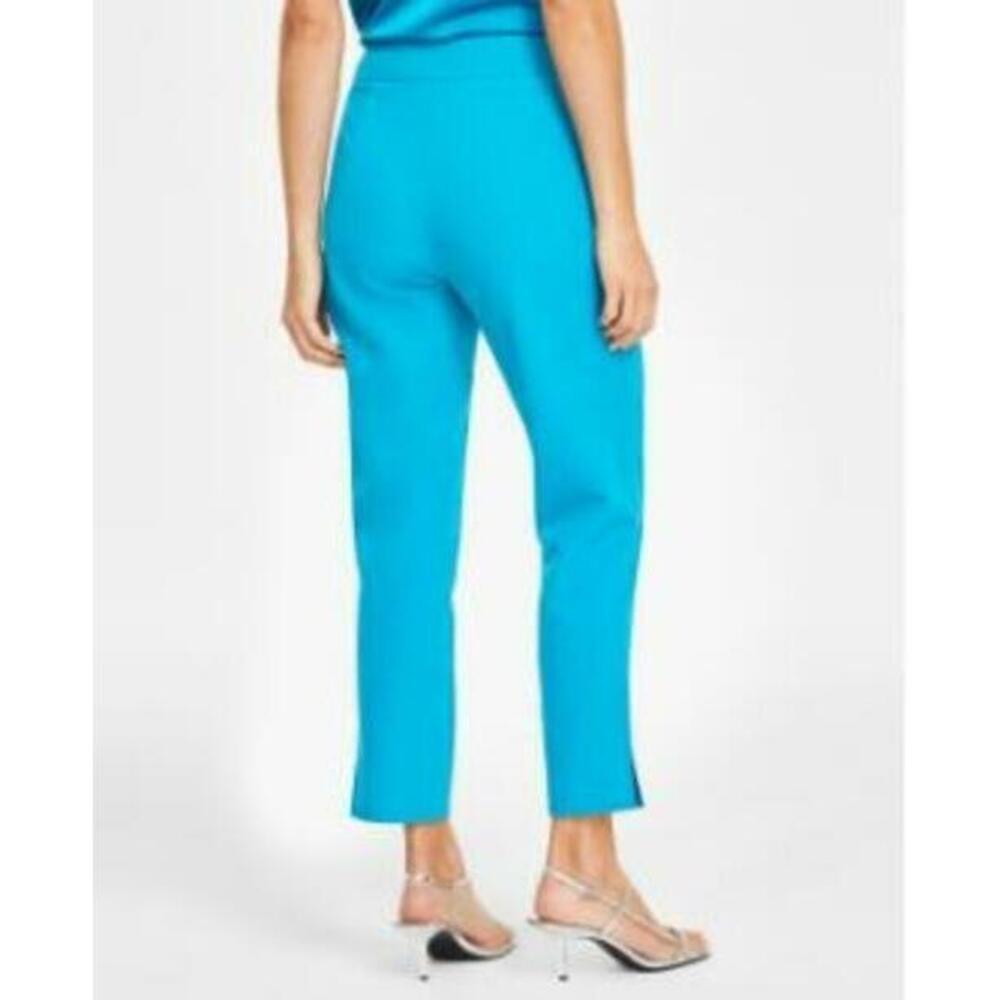 I.N.C. Women's Blue High-Rise Slit-Cuff Pants 16 NWT - Picture 2 of 4
